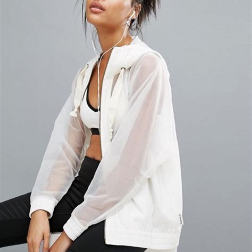 LAST CHANCE! Reebok white mesh jacket